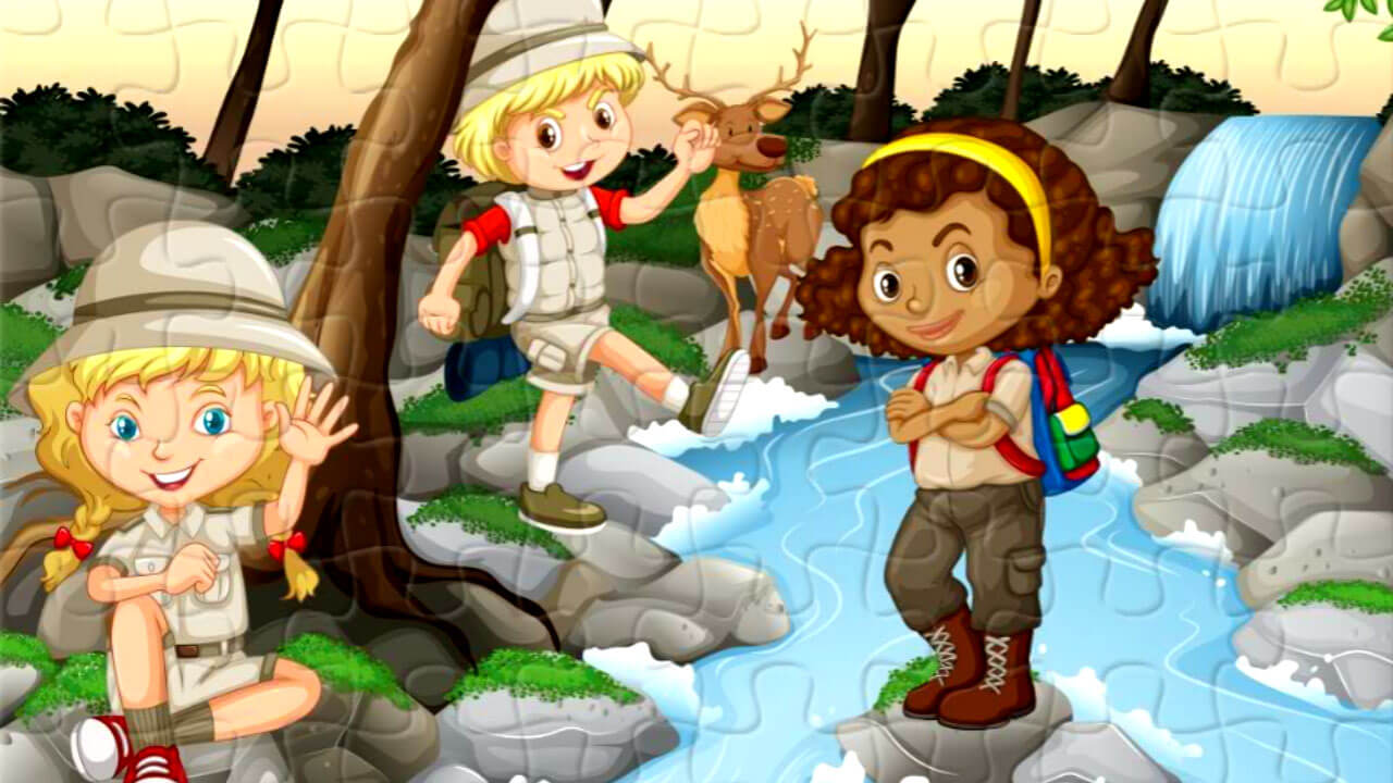 Camping Kids Jigsaw thumbnail