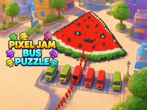 Pixel Jam Bus Puzzle: Color Sort
