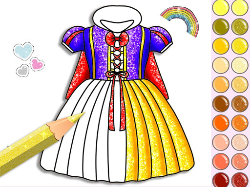 Princess Glitter Coloring thumbnail