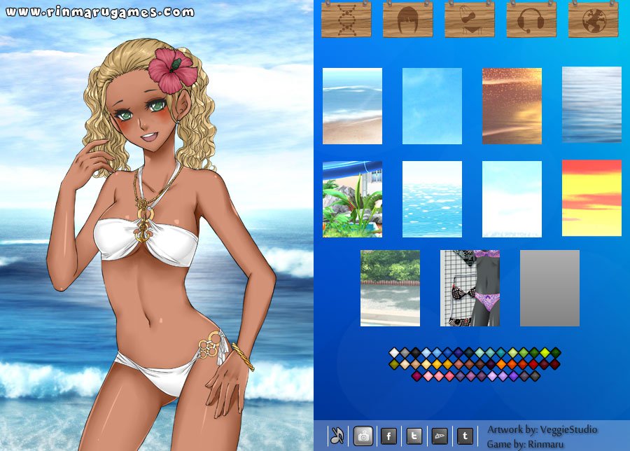 Anime summer dress up game