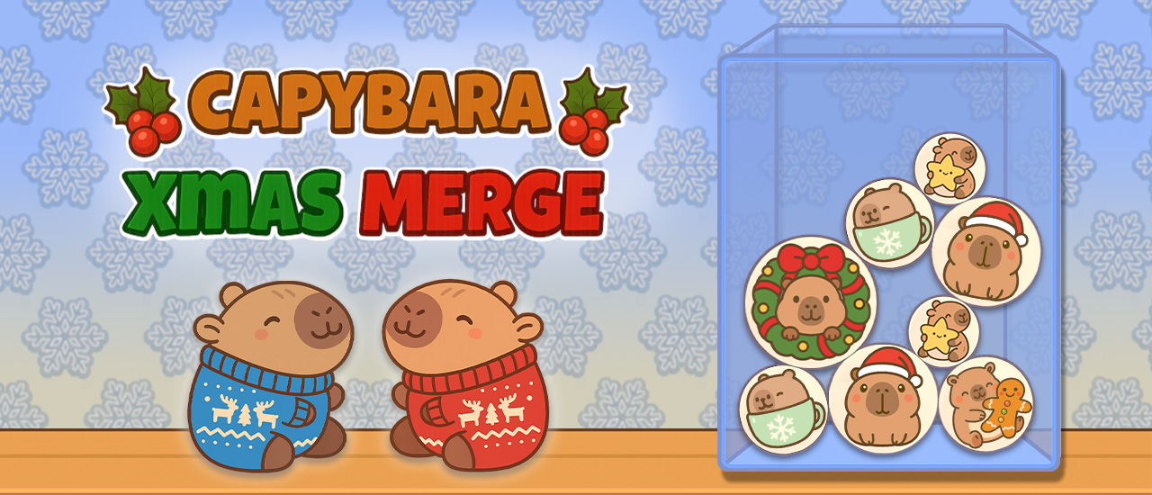 Capybara Xmas Merge screenshot