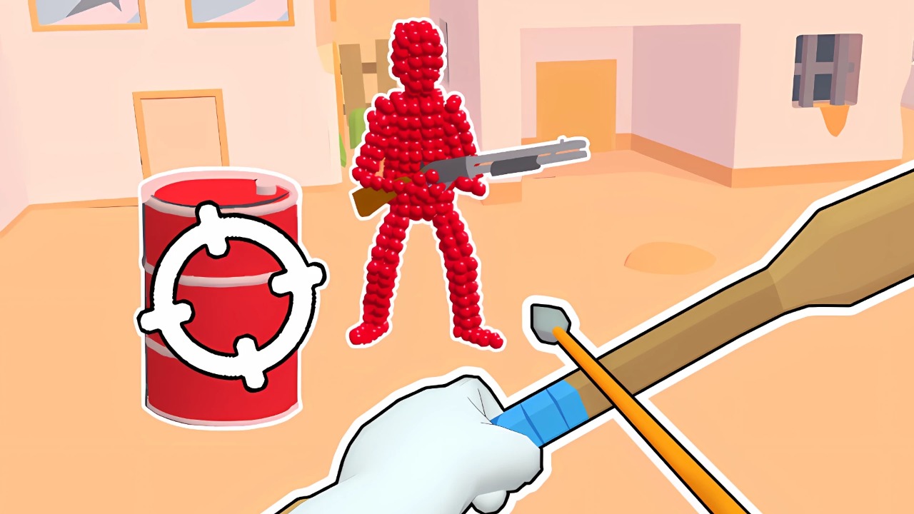 Stickman Archer: Shooting Arrows at Reds Game Interface