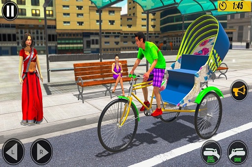 Bicycle Tuk Tuk Auto Rickshaw Free Driving Game image