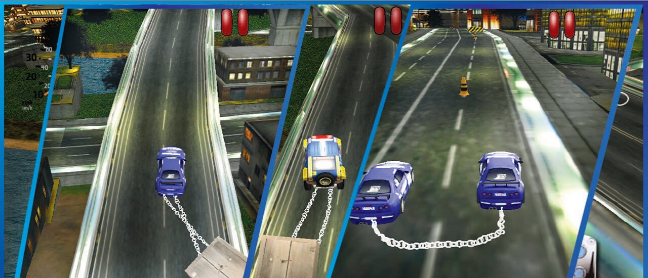 Chained Impossible Driving Police Cars image