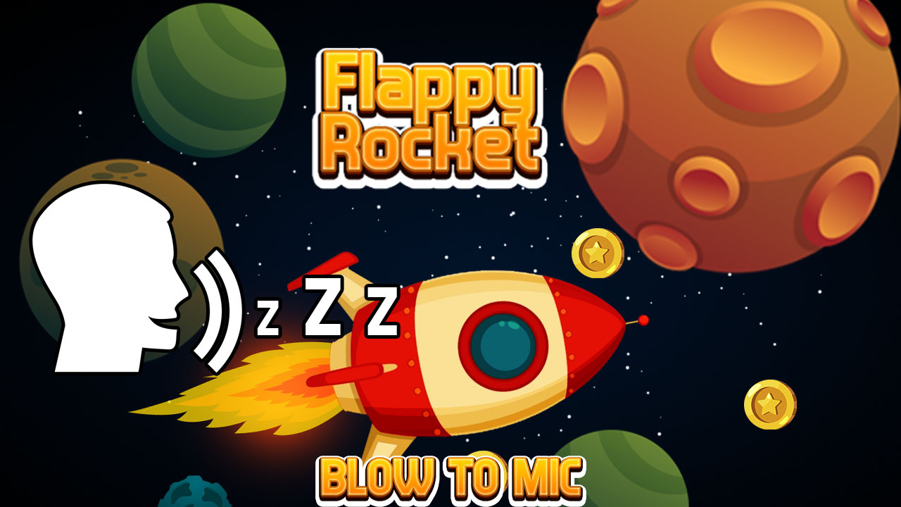Flappy Rocket Playing with Blowing to Mic thumbnail