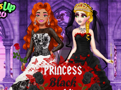 Princess Black Wedding Dress thumbnail