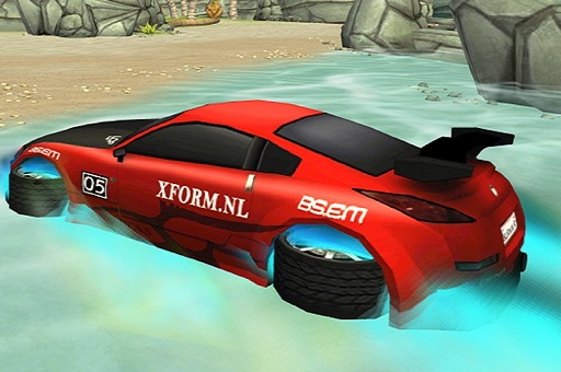 Incredible Water Surfing : Car Racing Game 3D image
