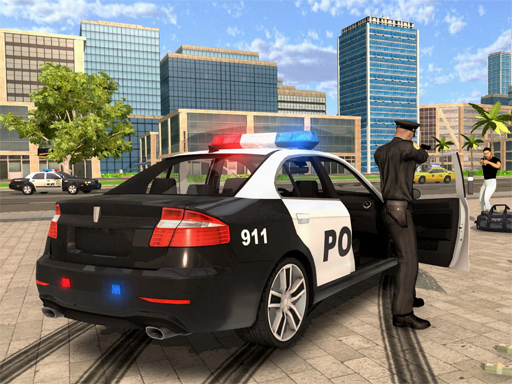 Cartoon Police Car Slide thumbnail