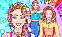 College Girl Coloring Dress Up thumbnail