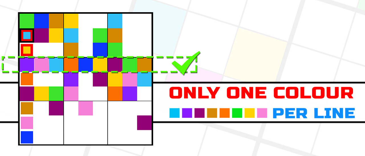 Only 1 color per line image