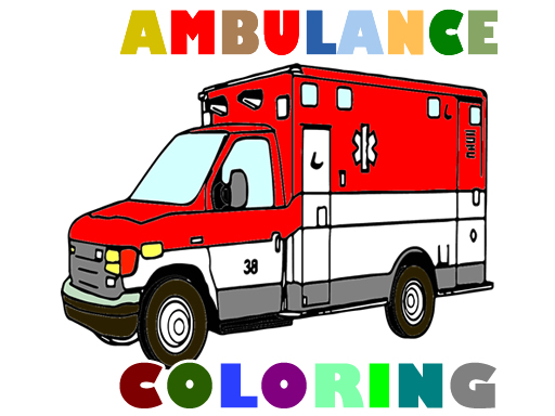 Ambulance Trucks Coloring Pages thumbnail