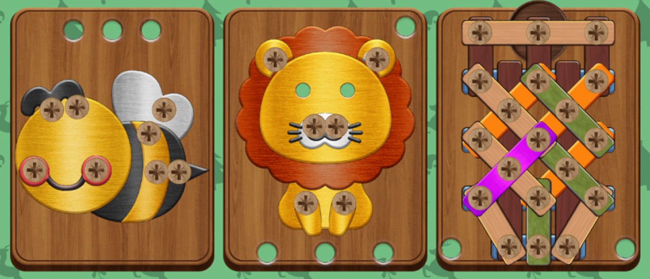 Wooden bolts and nuts thumbnail