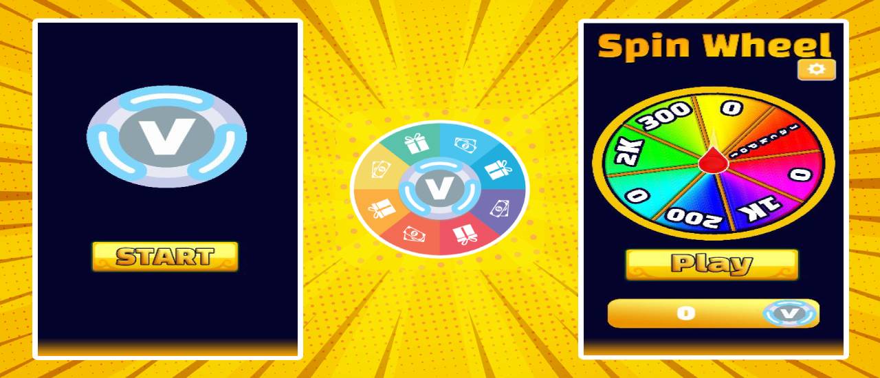 Free Vbucks Spin Wheel in Fortnite screenshot