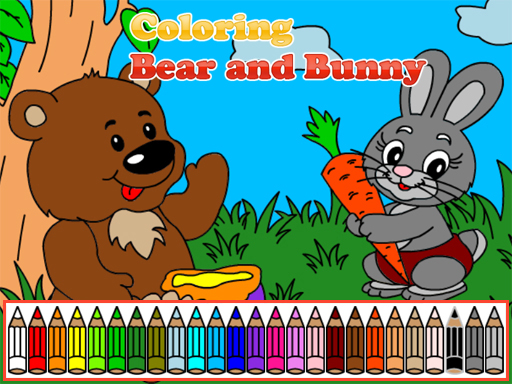 Coloring Bear and Bunny thumbnail
