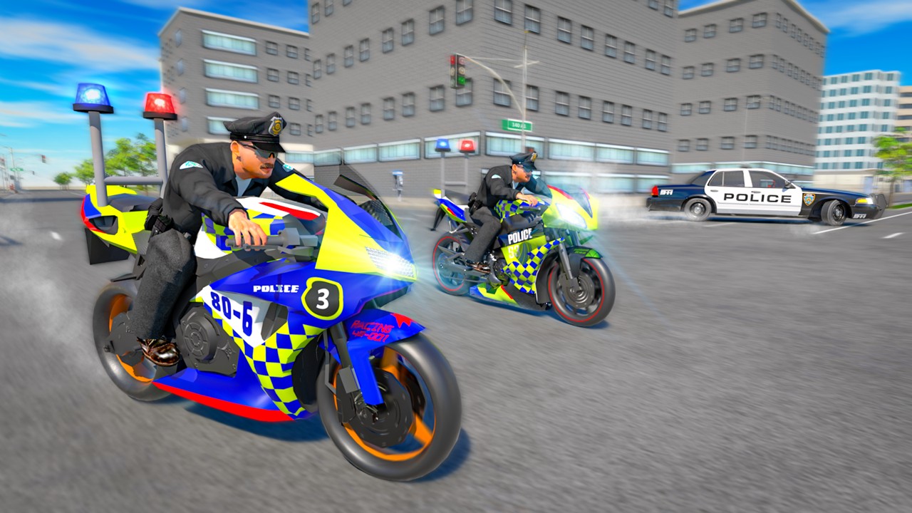Police Bike Stunt Race Game thumbnail