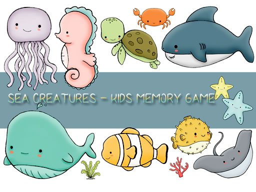 Kids Memory Sea Creatures thumbnail