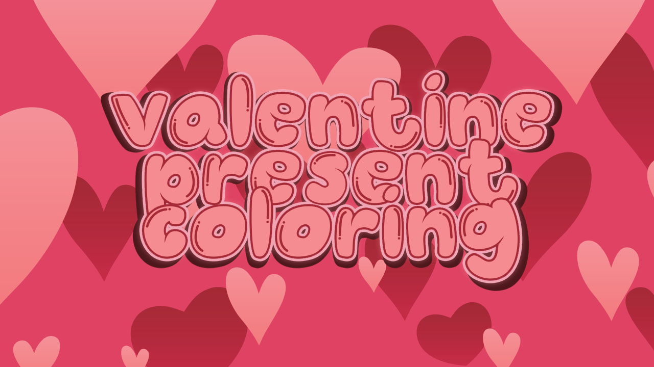Valentine Present Coloring thumbnail