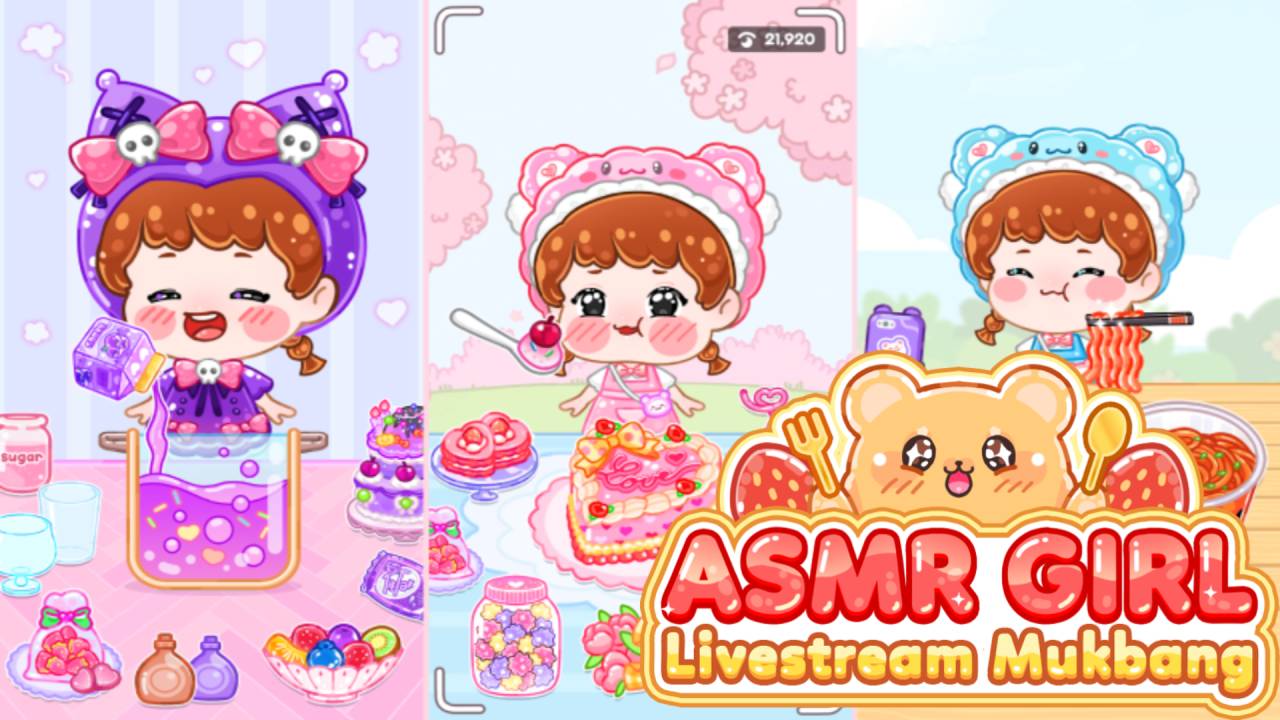 Image ASMR Girl: Livestream Mukbang