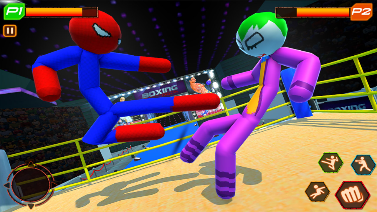 Police Stick man wrestling Fighting Game thumbnail