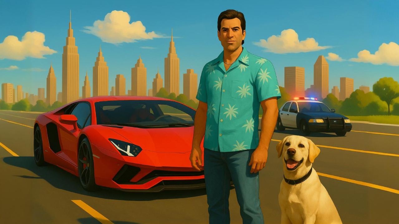 Aventador Vice Crime City game interface - Detailed game features
