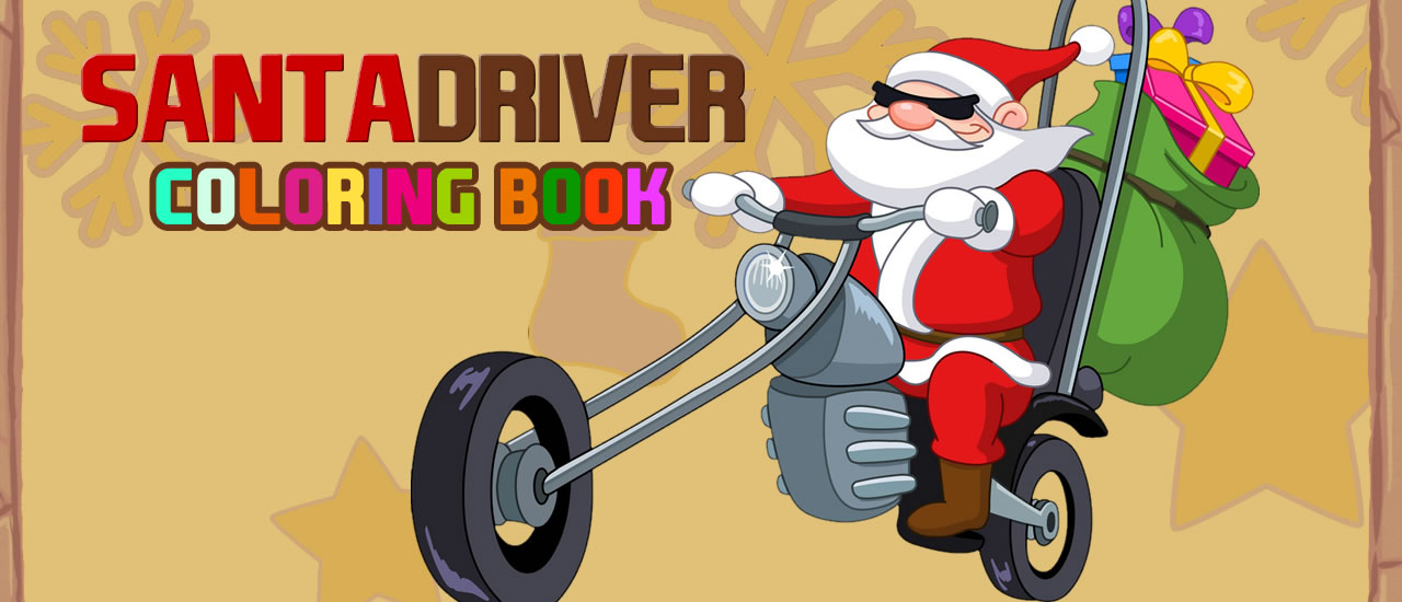 Santa Driver Coloring Book image