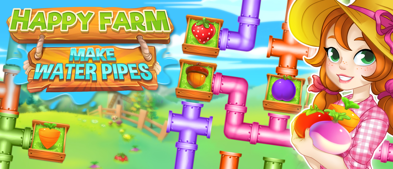 Happy farm make water pipes screenshot
