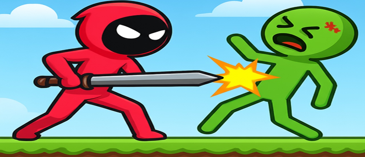 Red Stickman vs Monster School