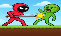 Red Stickman vs Monster School screenshot