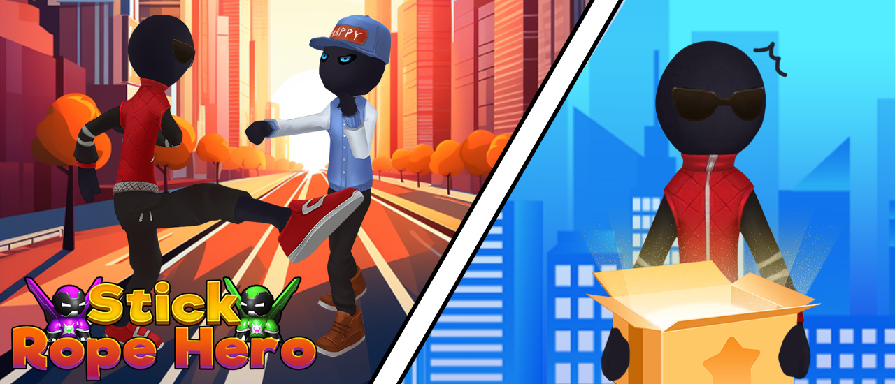 Stick Rope Hero