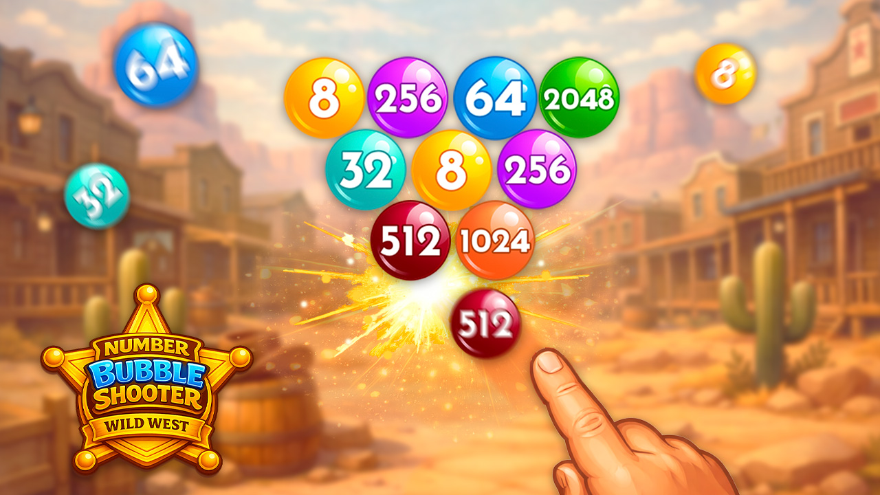 Number Bubble Shooter Wild West screenshot 2