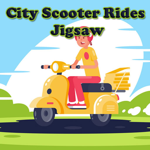 City Scooter Rides Jigsaw thumbnail