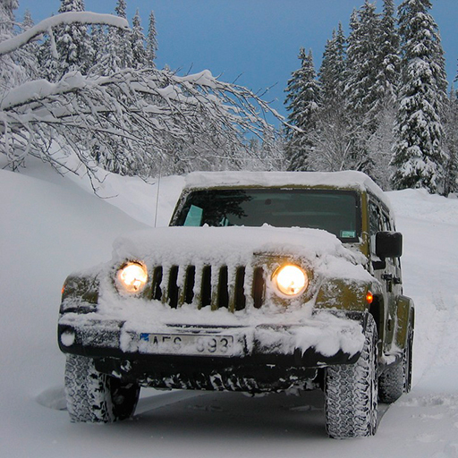 Offroad Snow Jeep Passenger Mountain Uphill Driving Play Offroad Snow