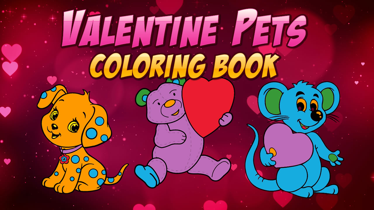 Valentine Pets Coloring Book thumbnail