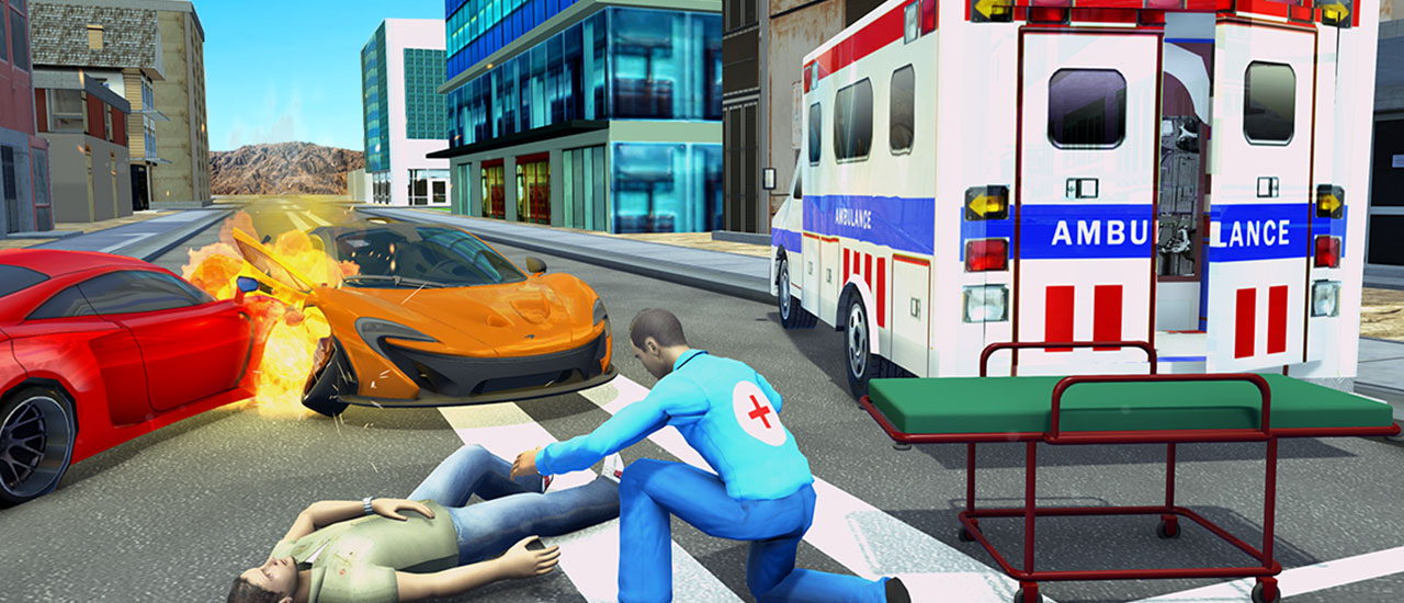 Ambulance Rescue Game Ambulance helicopter screenshot