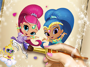 Shimmer and Shine Coloring Book play online no ADS